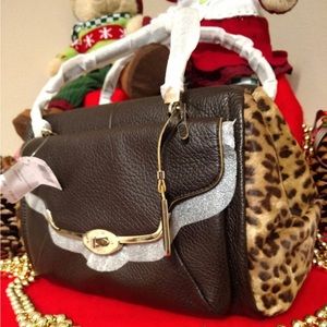 NWT Coach Madison Mixed Haircalf Shoulder Bag #25255